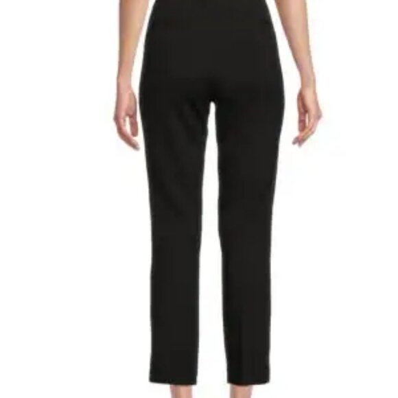 NWT$179 Saks Fifth Ave Stretch Straight-Leg Split-Hem Pants Cropped Trousers 4 - Picture 3 of 14